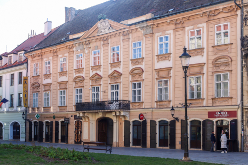 Csákyho palác. 18. storočie. Panská ulica. Zdroj info - PÚ SR