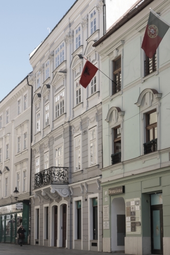 Péterffiho palác. 18. storočie. Ventúrska ulica. Zdroj info - PÚ SR