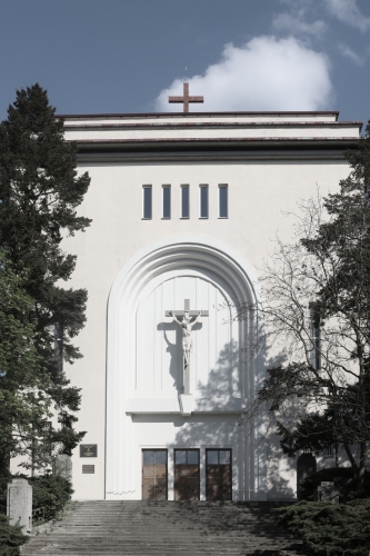 Kostol Panny Márie Snežnej. 1943 - 1948. Na kalvárii. Zdroj info - mestský zoznam pamätihodností