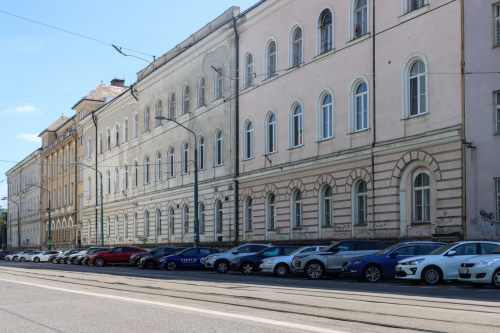 Bývalá Štátna / Krajinská nemocnica. 19. až začiatok 20. storočia. Mickiewiczova / Radlinského ulica. Zdroj info - PÚ SR.