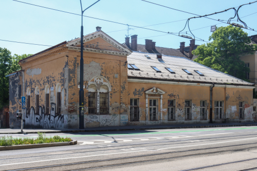 Bývalá Štátna/Krajinská nemocnica. 19. storočie. Mickiewiczova / Radlinského ulica. Zdroj info - PÚ SR