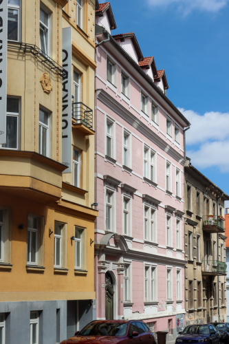 Bytový dom. Leškova ulica. Začiatok 20. storočia. Zdroj info - PÚ SR