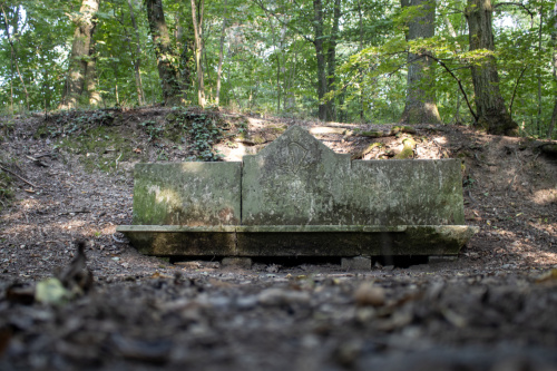 Lavička Charlesa Foerstera. Prvá republika. Horský park. Zdroj info - PÚ SR